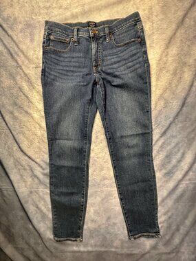 J. Crew Blue Jeans Re-Imagined Womens 8" Mid-Rise Skinny Stretch Size 28